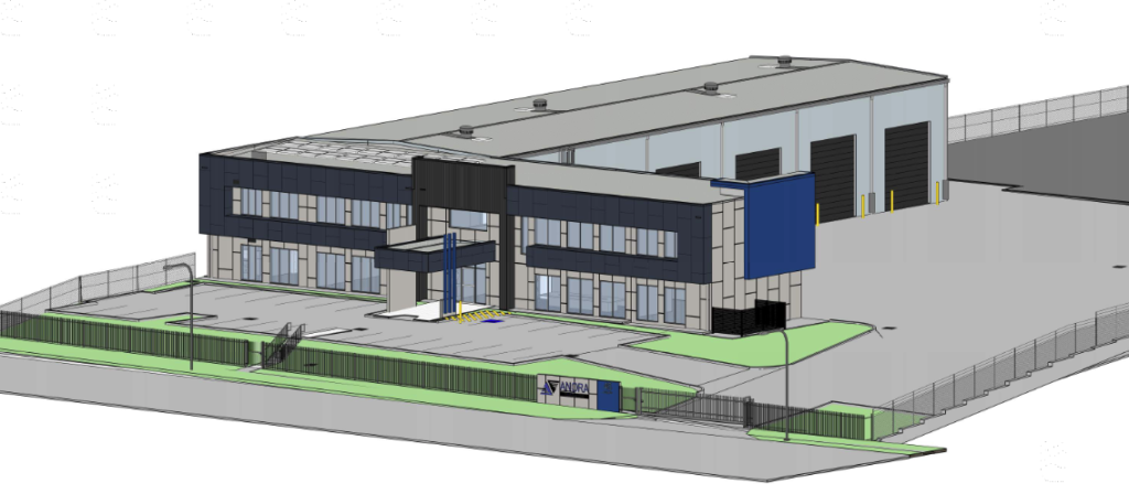 3D rendering of warehouse and office facility -commercial electrical services project in Darra Brisbane
